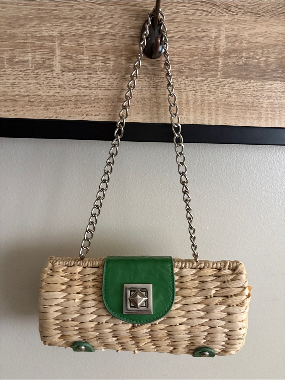 Woven Straw Clutch